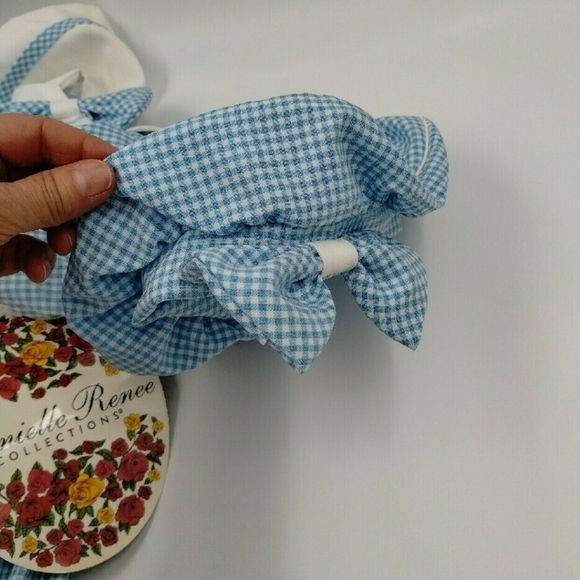 Danielle Renee Collections Size 5 Blue White Gingham Pleated Dress Dutch Girl - Picture 9 of 9